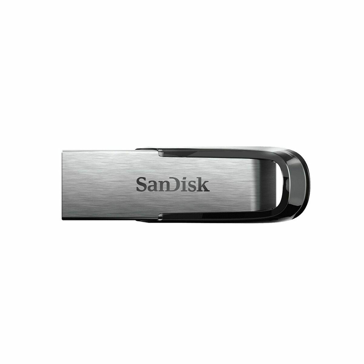 Memoria USB SanDisk Ultra Flair Negro Plateado