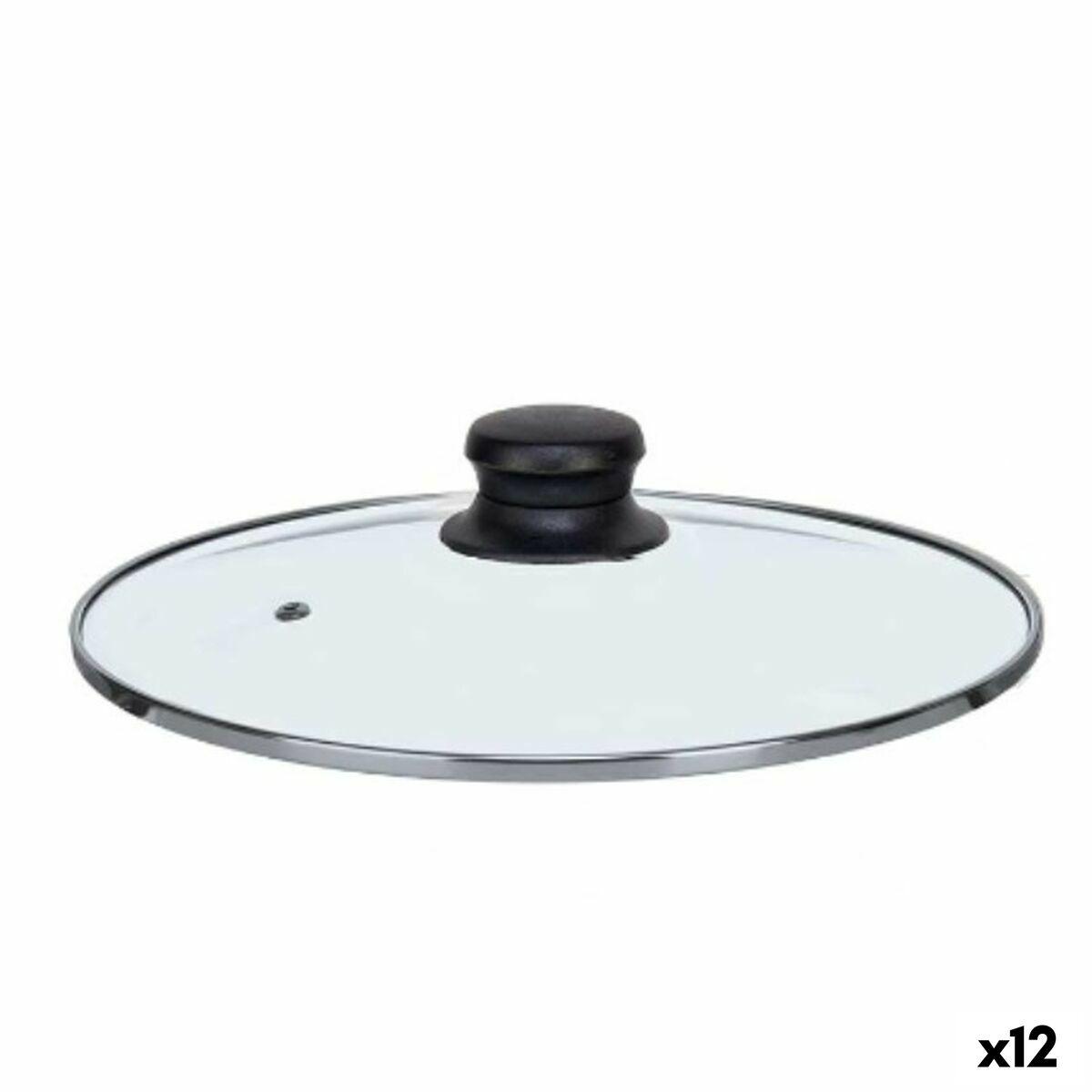 Tapa para Olla Kinvara CN-SW1304-22CM Transparente Plateado Cristal 22 cm (12 Unidades)