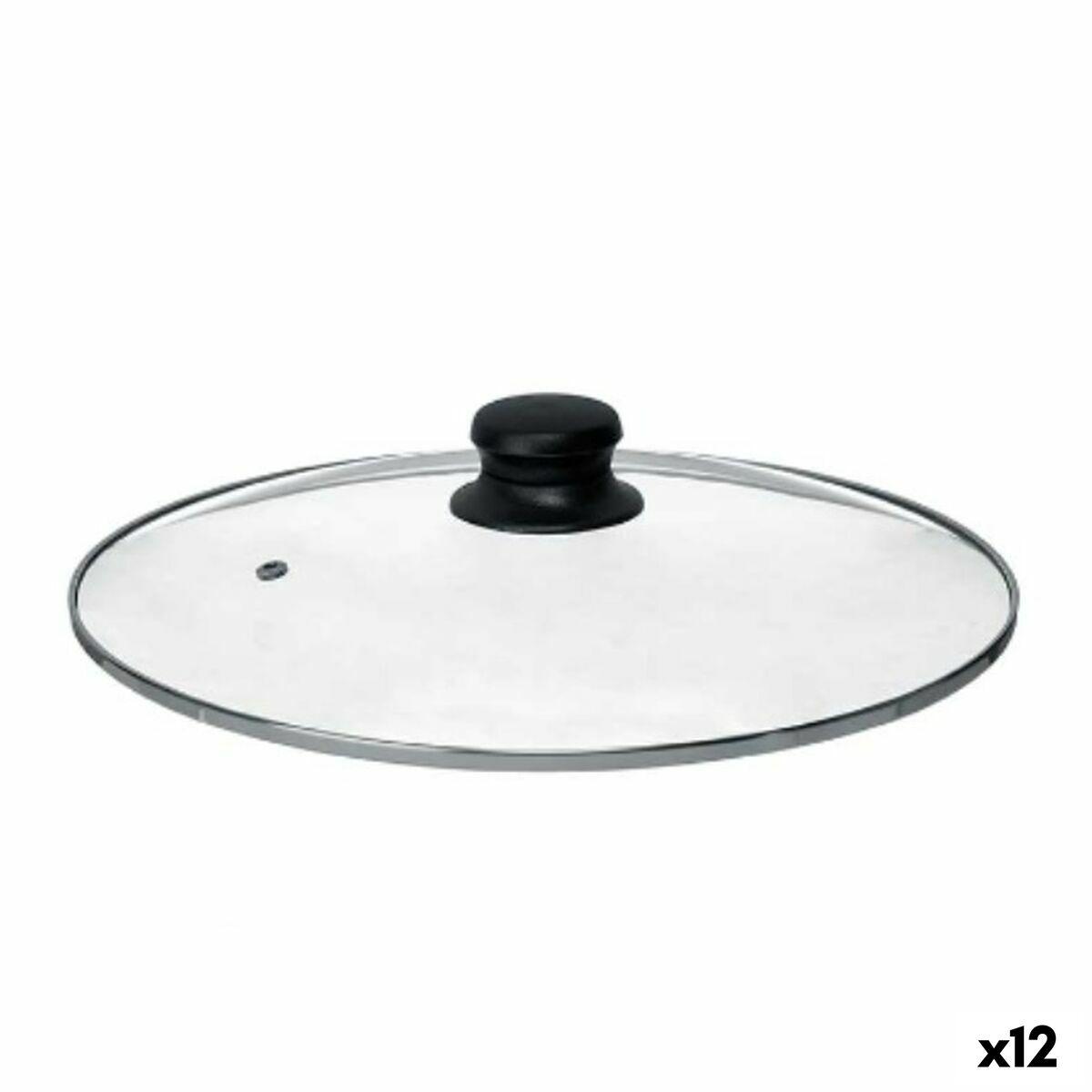 Tapa para Olla Kinvara CN-SW1304-28CM Transparente Plateado Cristal 28 cm (12 Unidades)