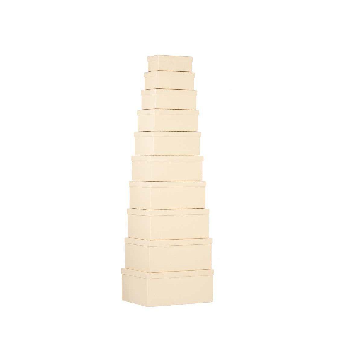 Set de Cajas Organizadoras Apilables Pincello 125 Natural Cartón (2 Unidades)