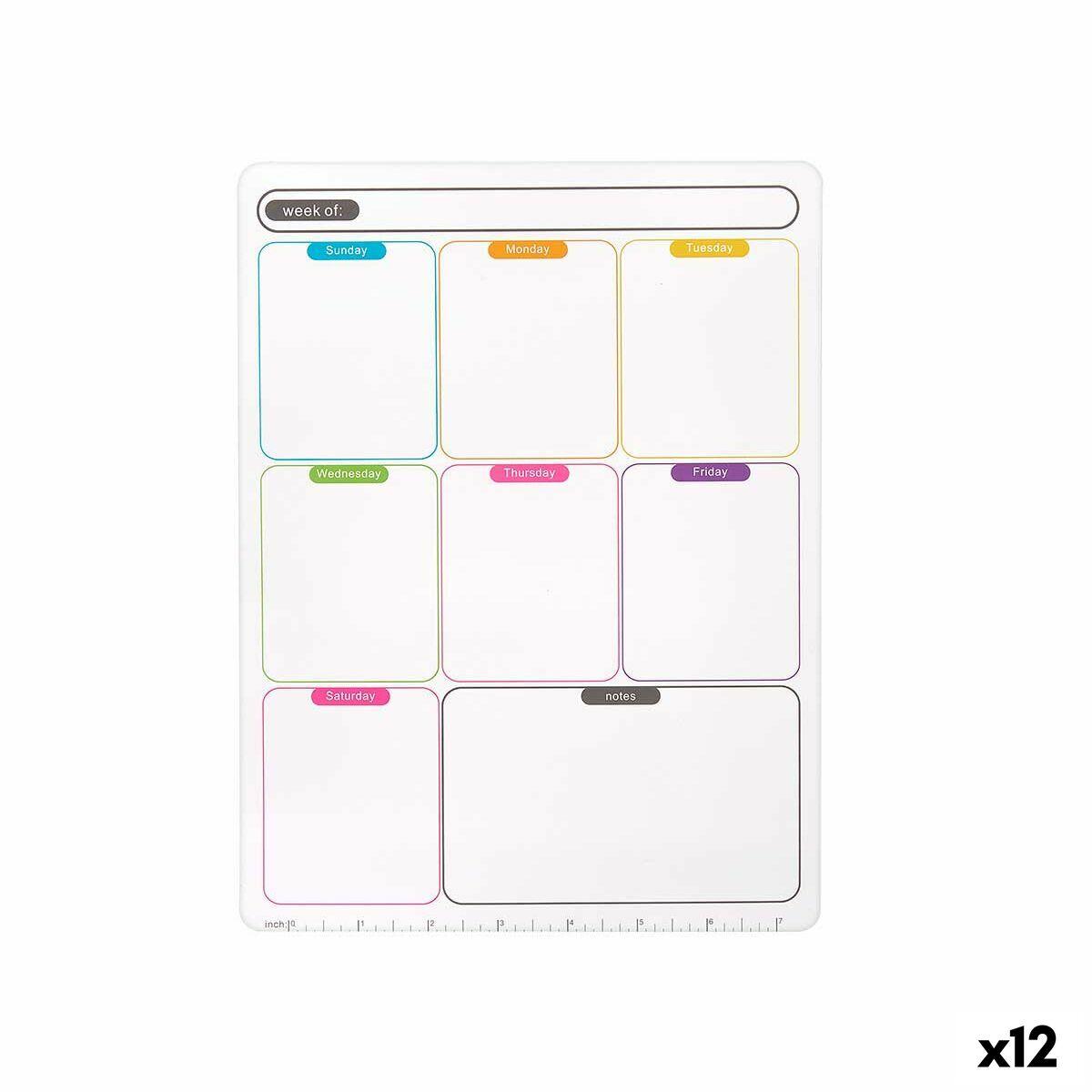 Planificador Semanal Pincello 425 Blanco A4 Imán (12 Unidades)