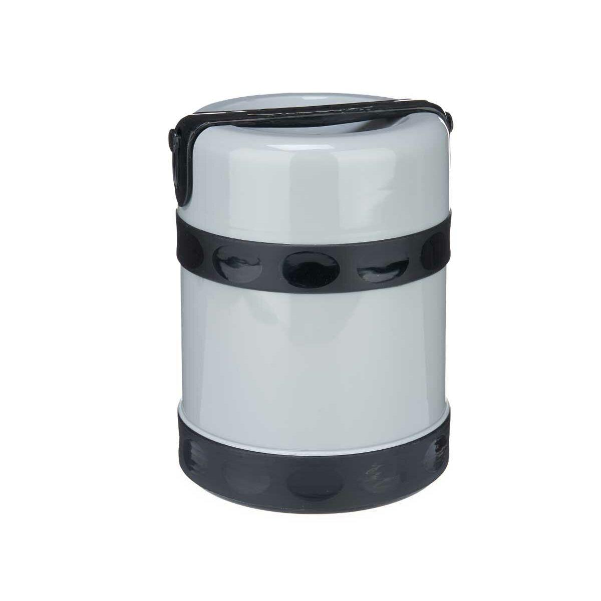 Fiambrera con Bidón Integrado Gris 1,2 L 14 x 19 x 14 cm (6 Unidades)