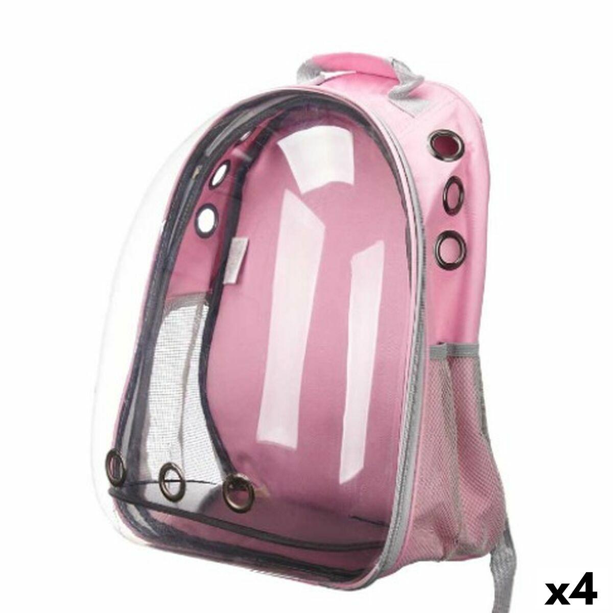 Mochila para Mascotas Mascow 567 Rosa Transparente 43 x 26 x 33 cm