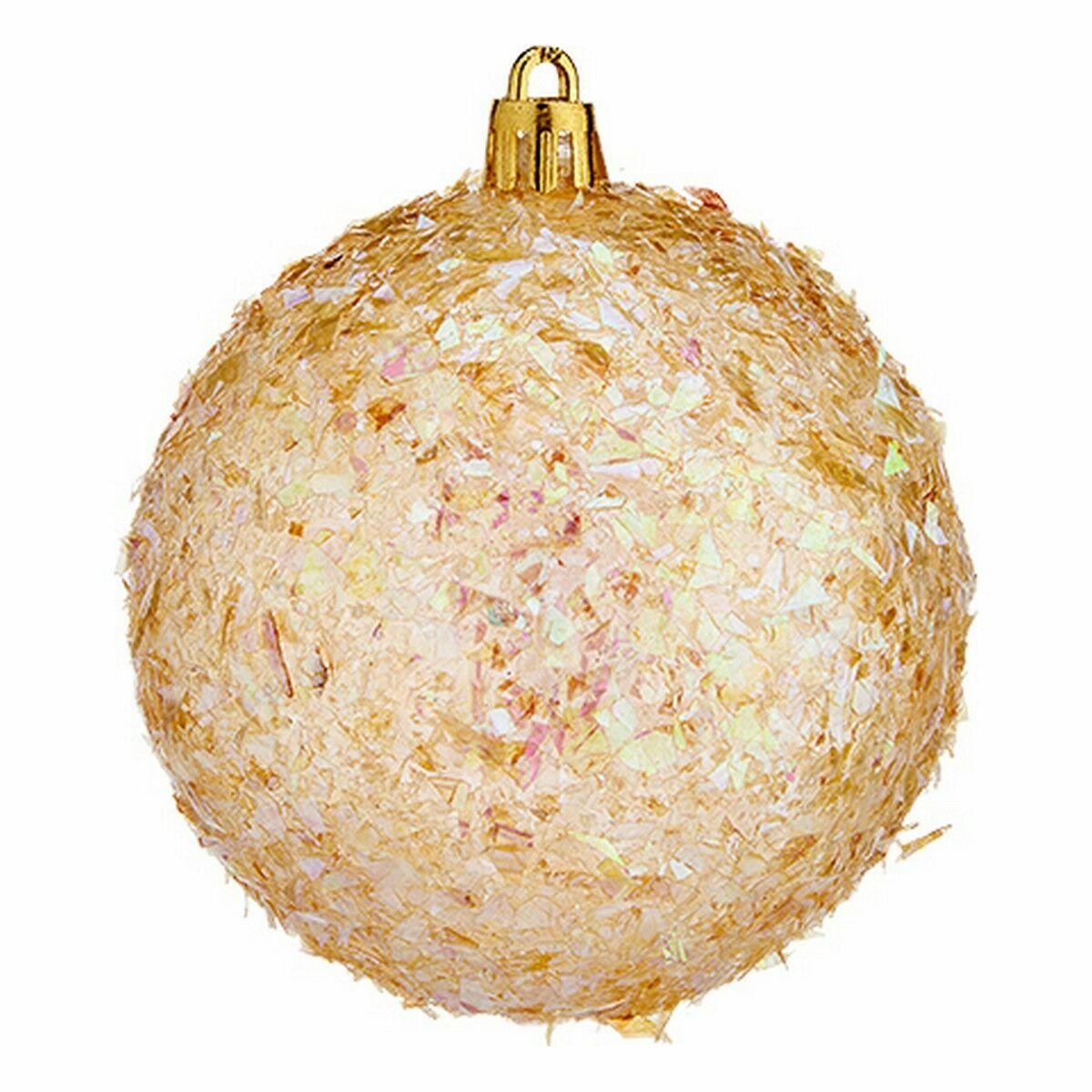 Set de Bolas de Navidad Dorado Plástico 8 x 9 x 8 cm (12 Unidades)