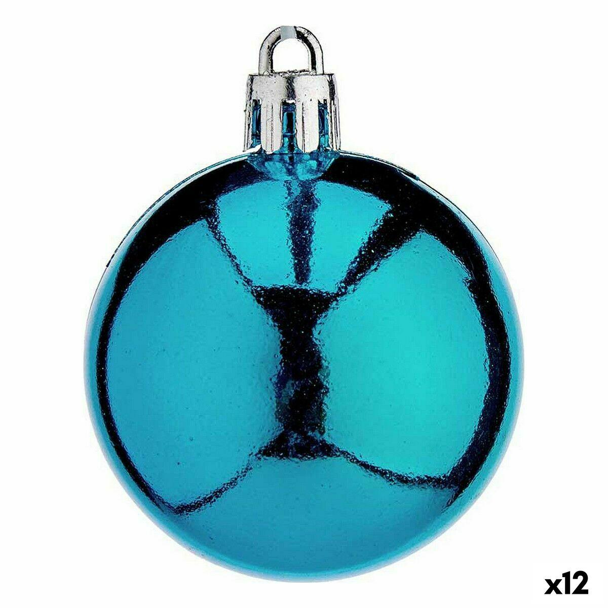 Set de Bolas de Navidad Azul Plástico 5 x 6 x 5 cm (12 Unidades)