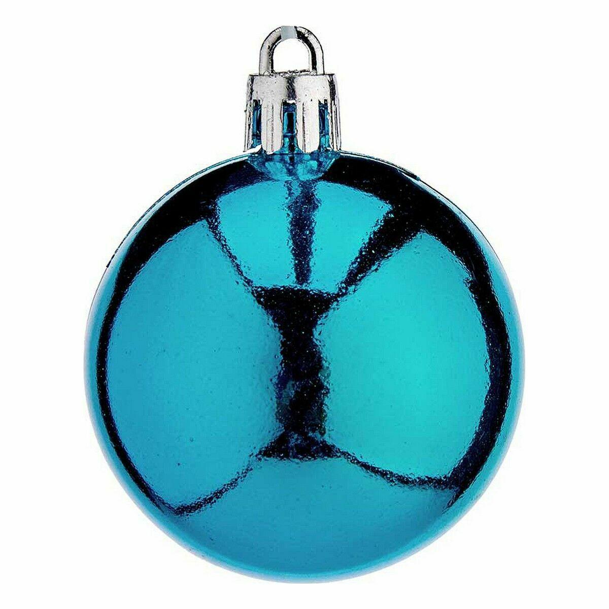 Set de Bolas de Navidad Azul Plástico 5 x 6 x 5 cm (12 Unidades)