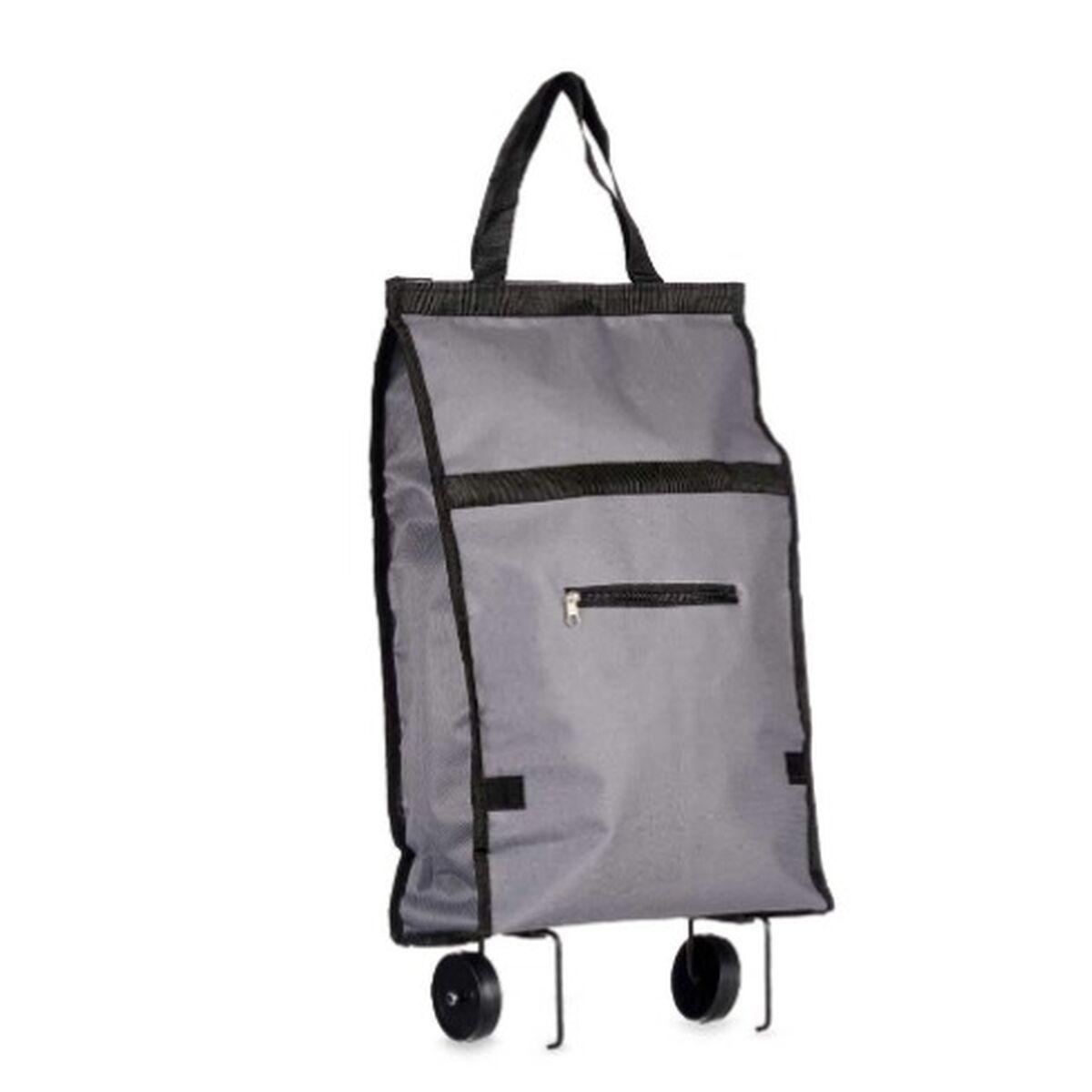 Carro de Compra Plegable Con ruedas 32 x 15 x 63 cm Gris (6 Unidades)