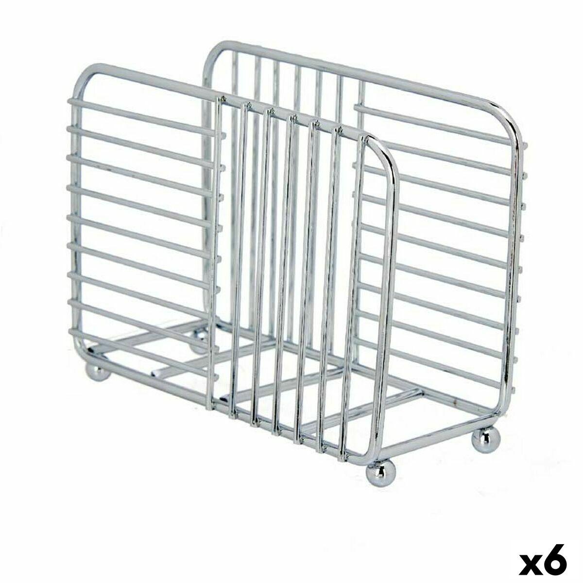 Servilletero Kinvara CN-W7728-4 CHROME Plateado Metal 14,5 x 11,5 x 6,5 cm (6 Unidades)