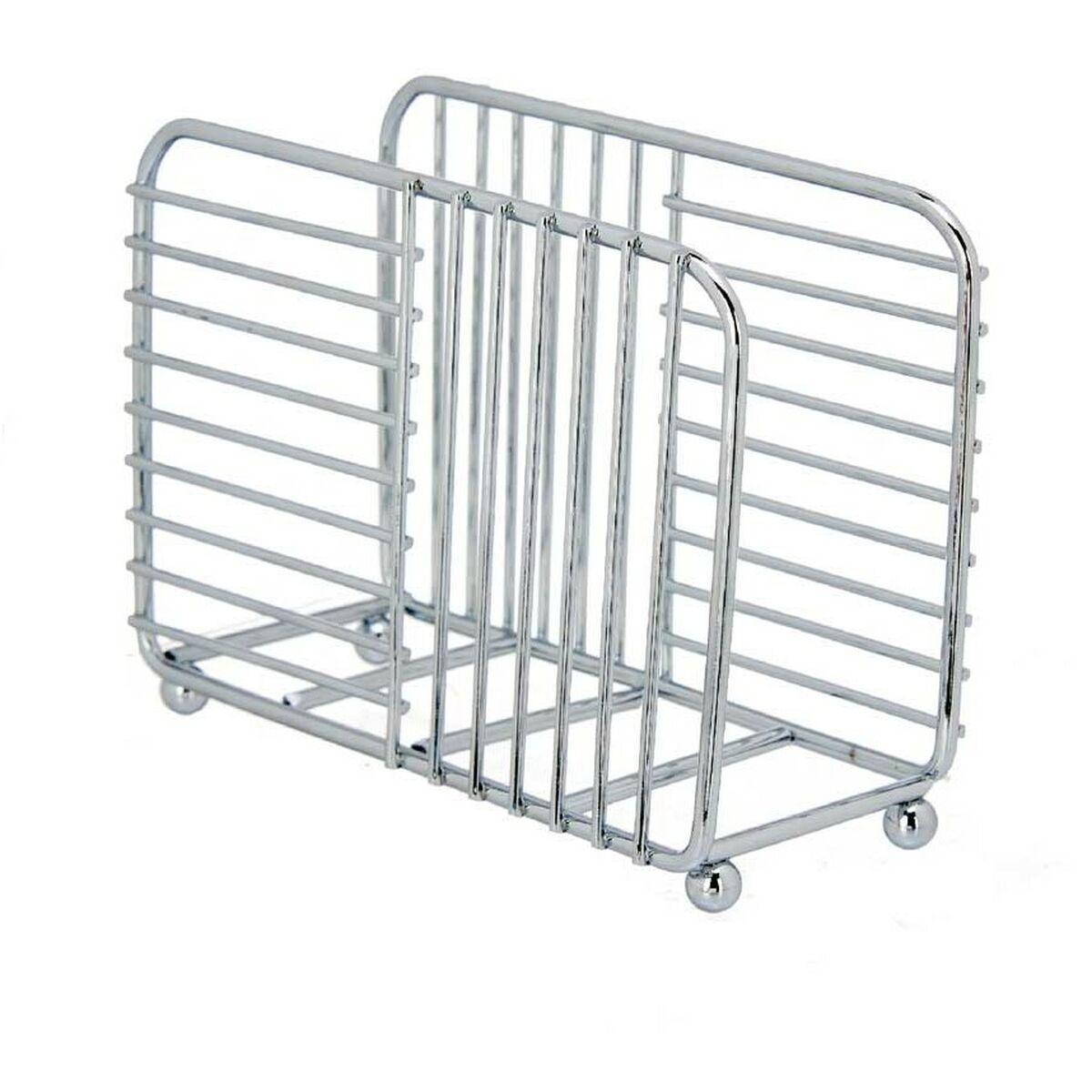 Servilletero Kinvara CN-W7728-4 CHROME Plateado Metal 14,5 x 11,5 x 6,5 cm (6 Unidades)
