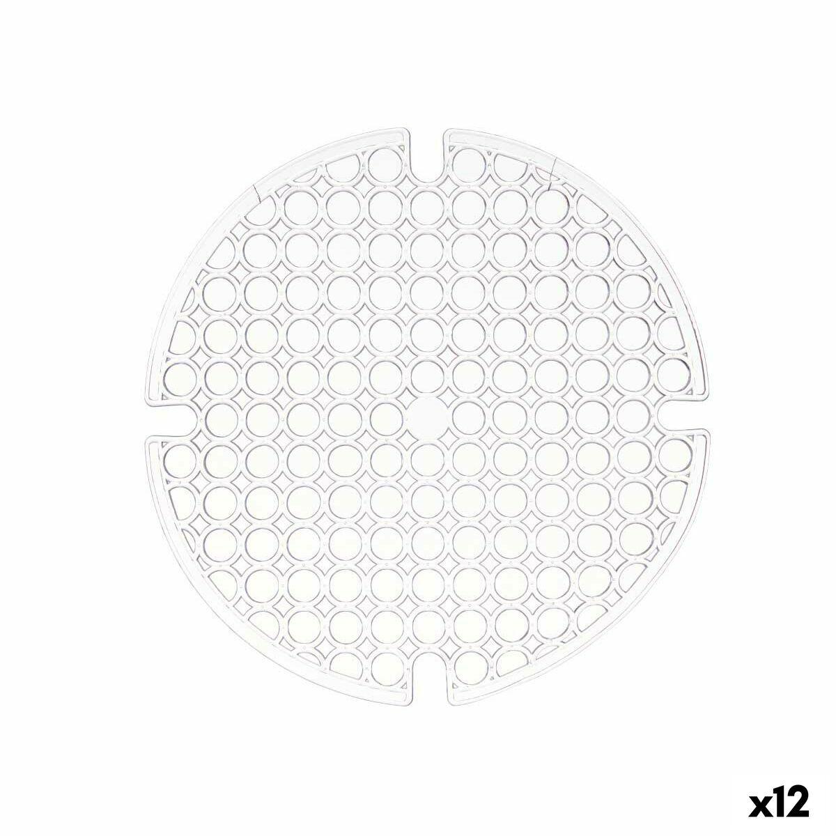 Alfombrilla Antideslizante Kinvara 29100272 Transparente Plástico 29 x 0,1 x 29 cm Fregadero (12 Unidades)