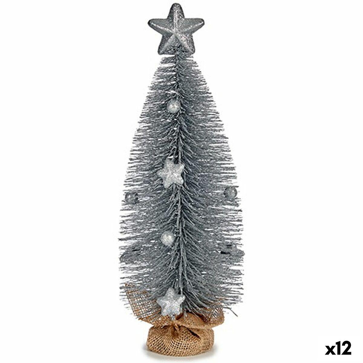 Árbol de Navidad Plateado 13 x 41 x 13 cm (12 Unidades)