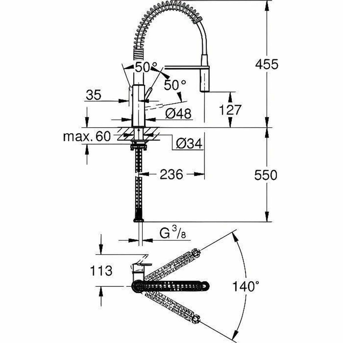 Grifo Monomando Grohe Professional 30361000