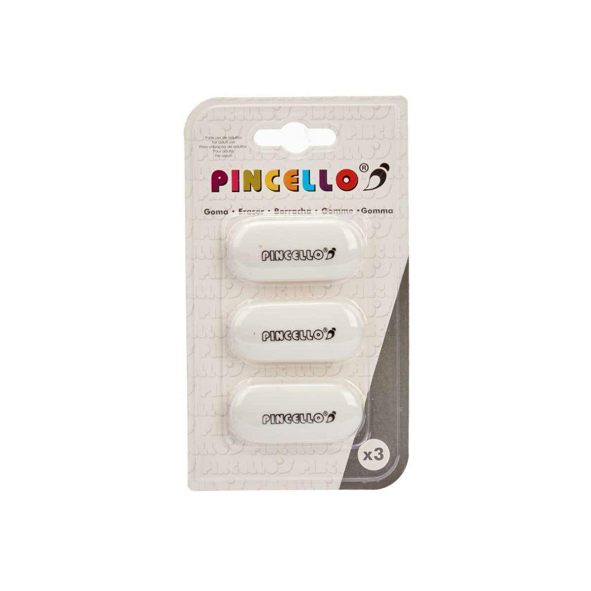 Set de Gomas de Borrar Pincello 484 Blanco (12 Unidades)
