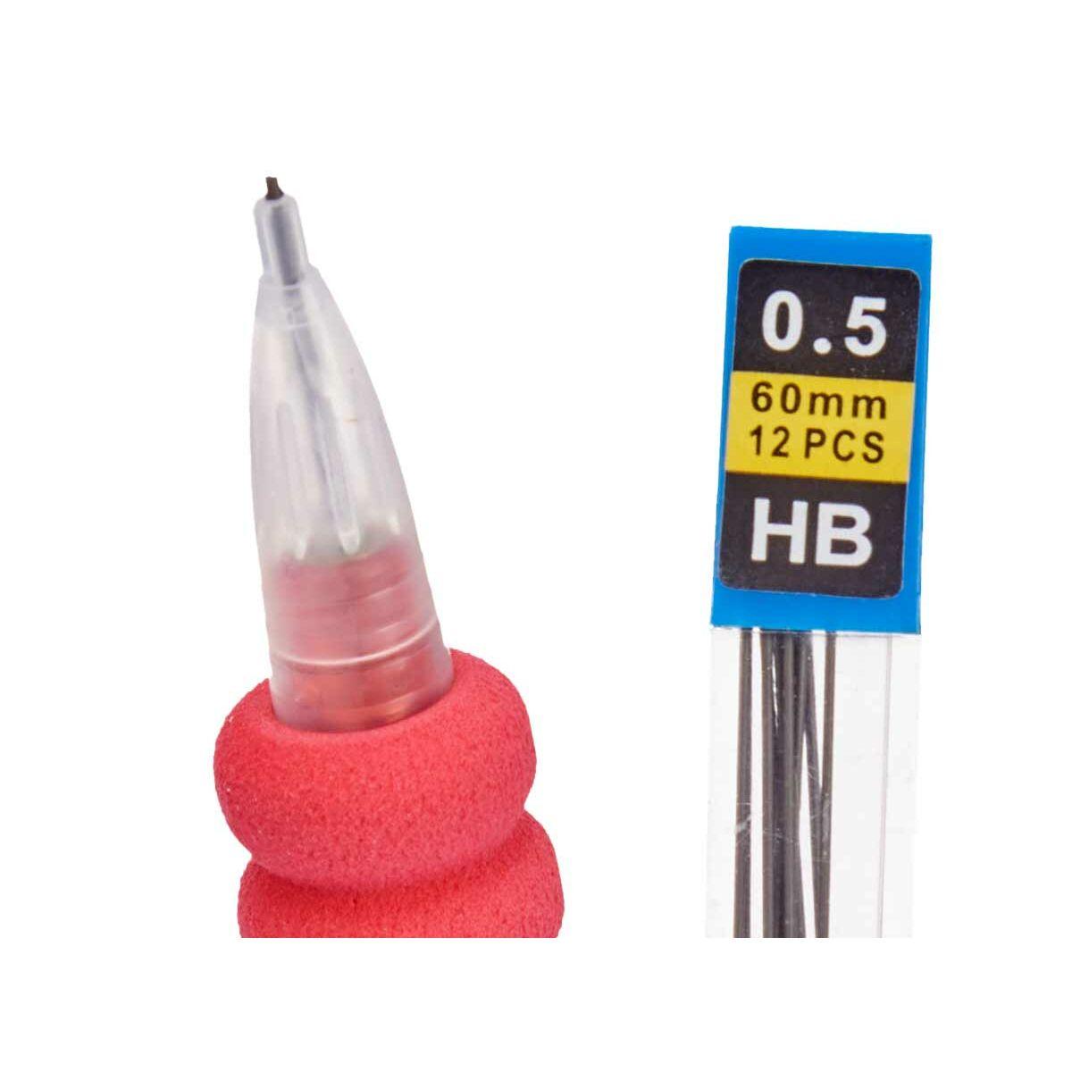 Portaminas Pincello 475 Azul Rojo Verde Minas 0,5 mm (12 Unidades)