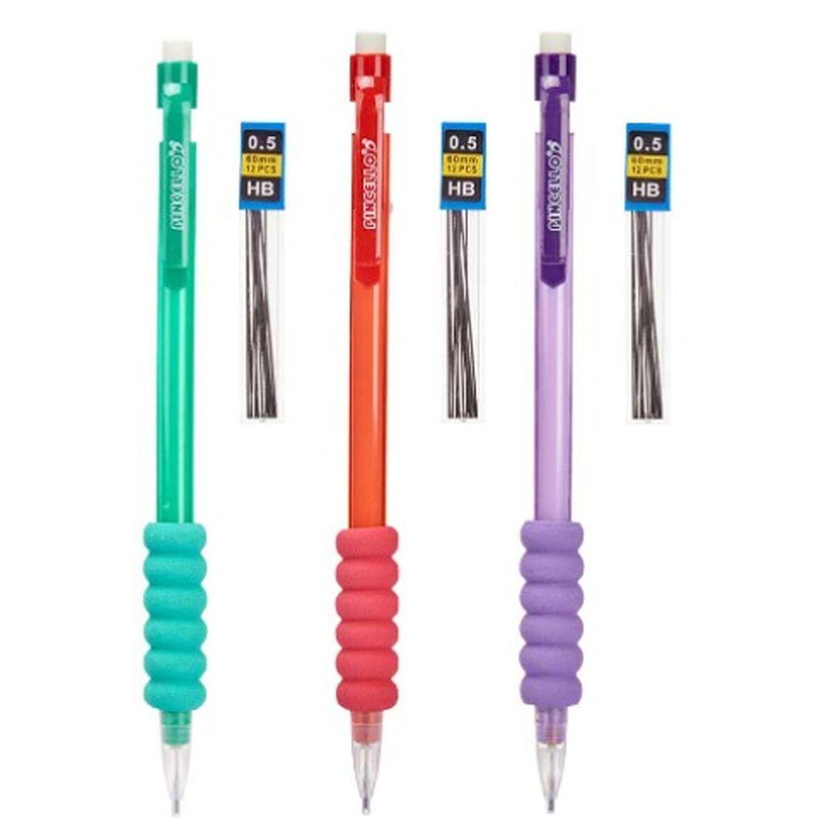 Portaminas Pincello 475 Azul Rojo Verde Minas 0,5 mm (12 Unidades)