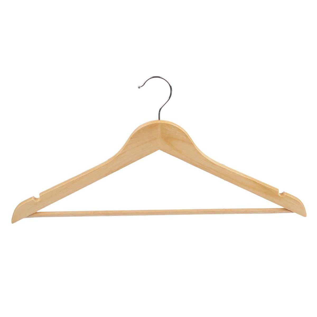 Juego de Perchas Kipit 79419 Marrón Madera Metal 44,5 x 1,2 x 23 cm (8 Unidades)