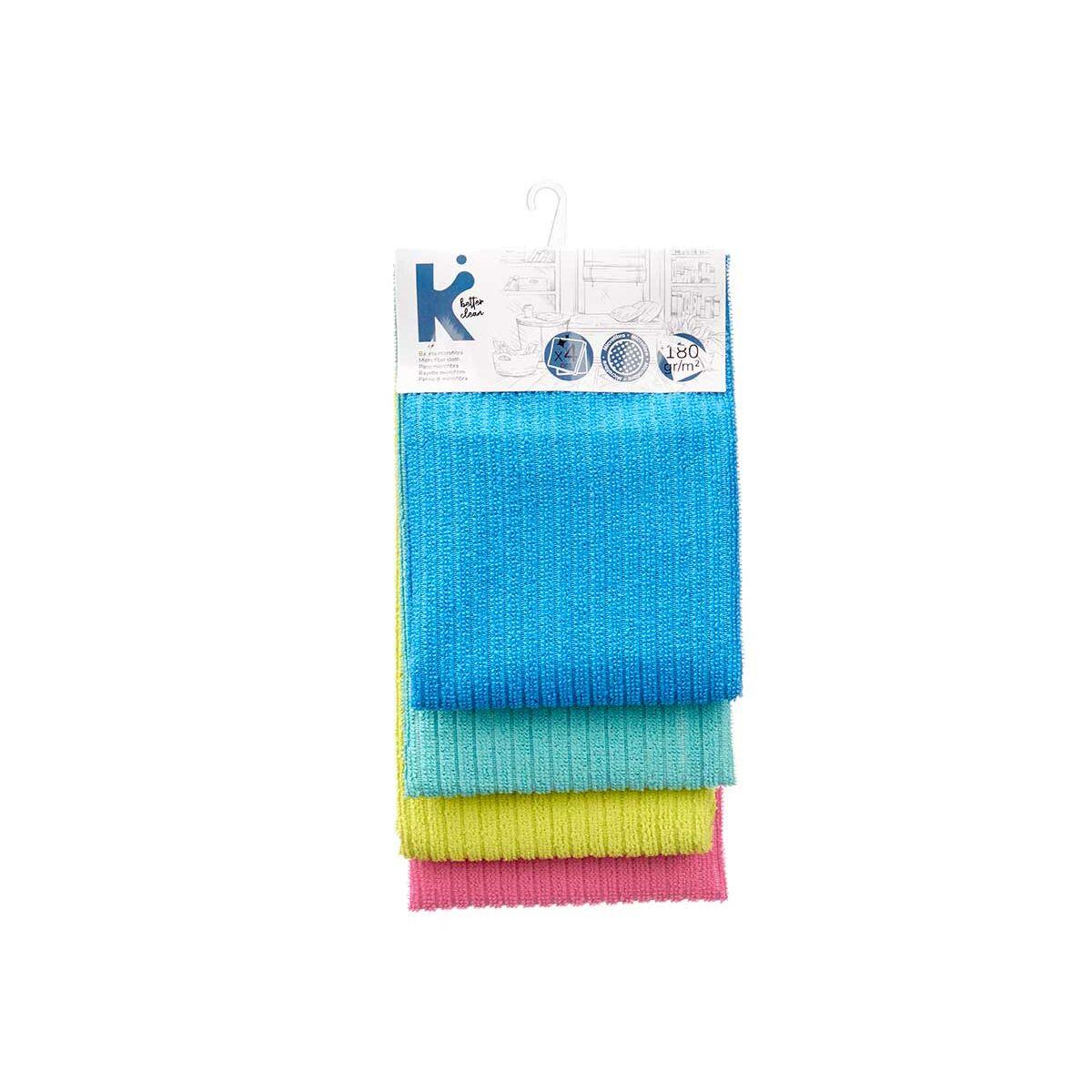 Set de Paños Azul Verde Rosa Turquesa 40 x 60 cm (12 Unidades)