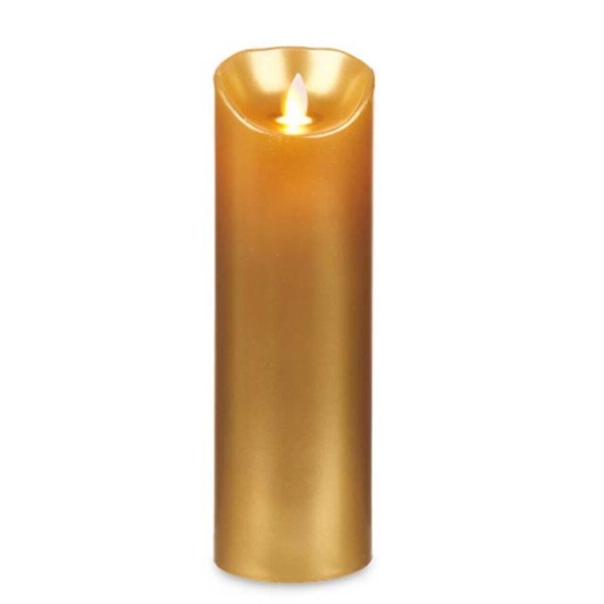 Vela LED Acorde L-Y8025-YBH-O Dorado 8 x 8 x 25 cm (12 Unidades)
