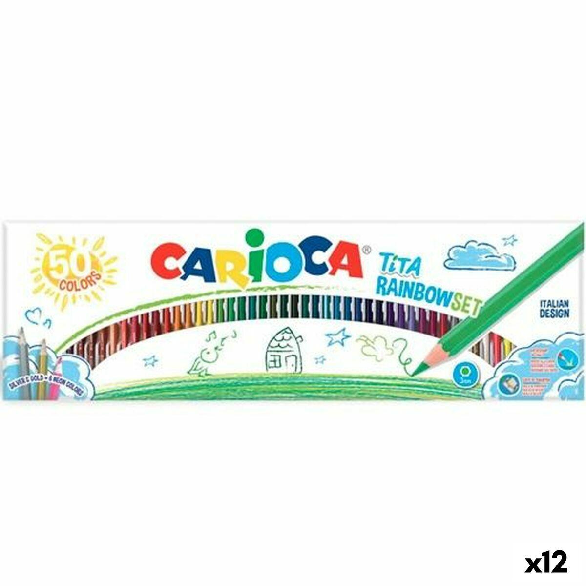 Set de Lápices Carioca Tita Rainbow Multicolor 50 Piezas (12 Unidades)