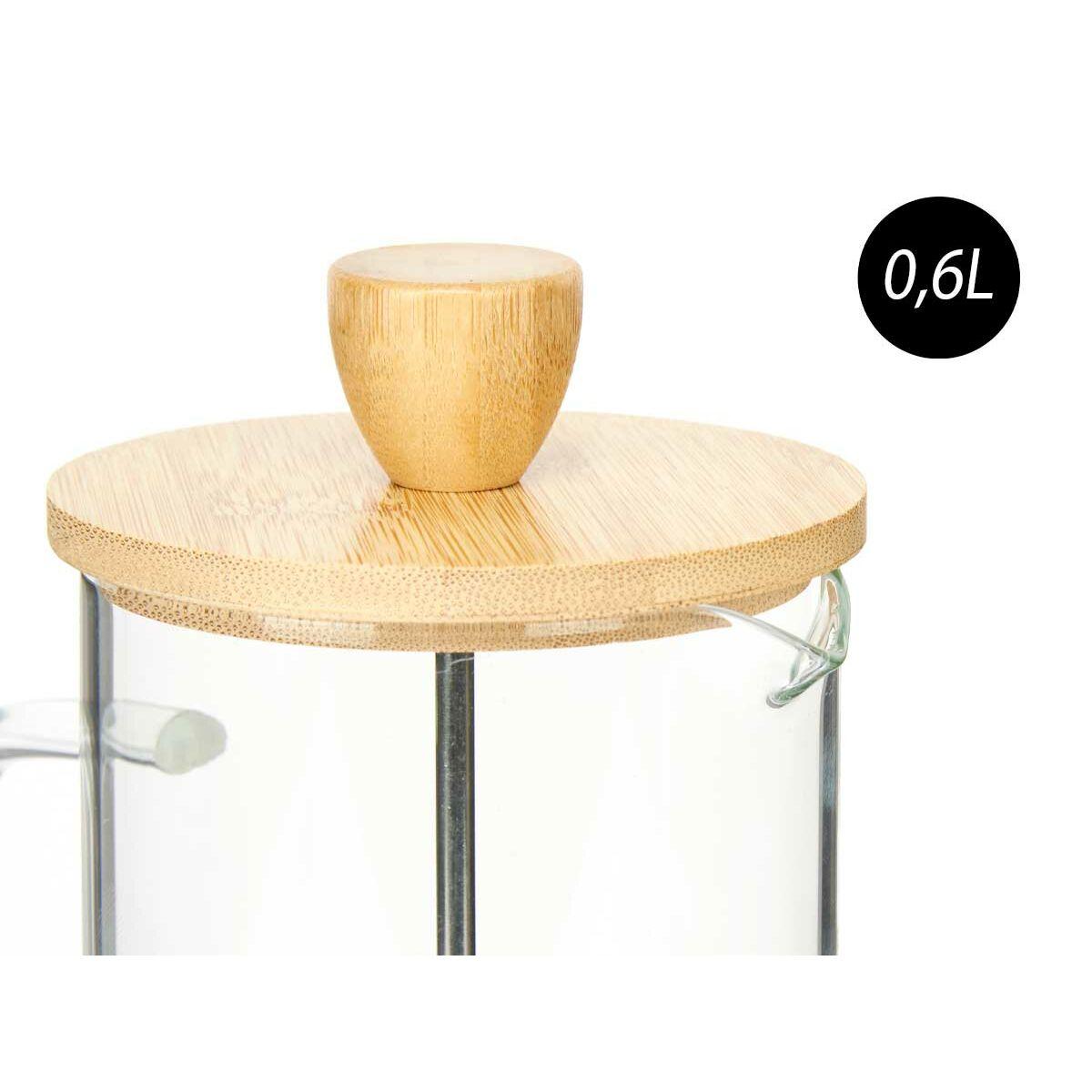 Tetera Vivalto SW8132 600ML Natural Bambú Vidrio de Borosilicato 600 ml