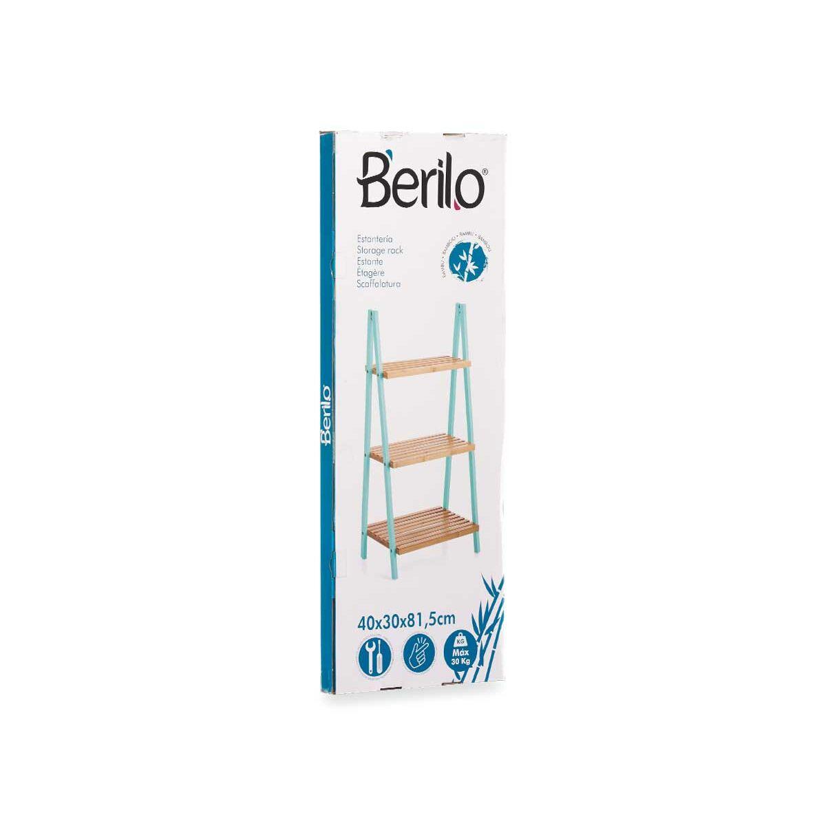 Estantería de Baño Berilo WR5504-3-432 Natural Menta 40,3 x 81,5 x 30 cm