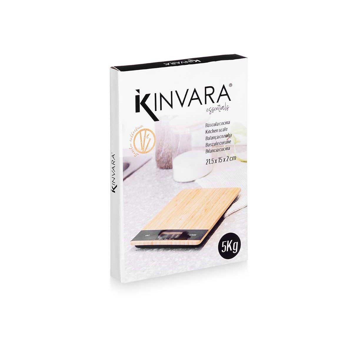 Báscula Digital de Cocina Kinvara B3301-BAMBOO 5 kg