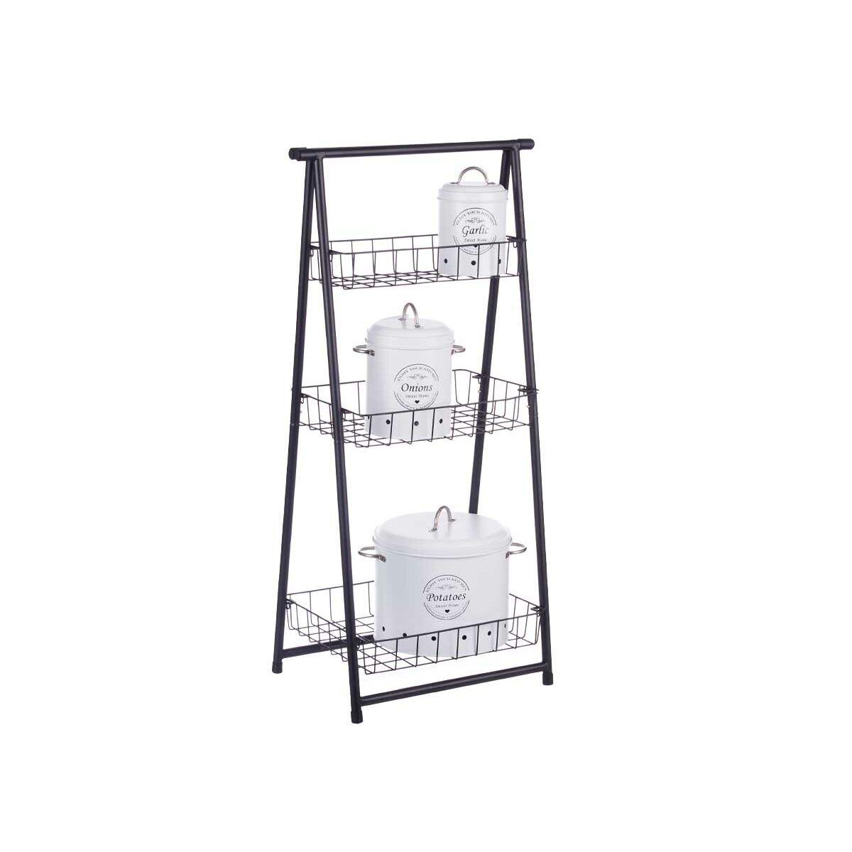 Estantería Kinvara CN-W2672C-A Negro Hierro 44 x 31 x 90 cm