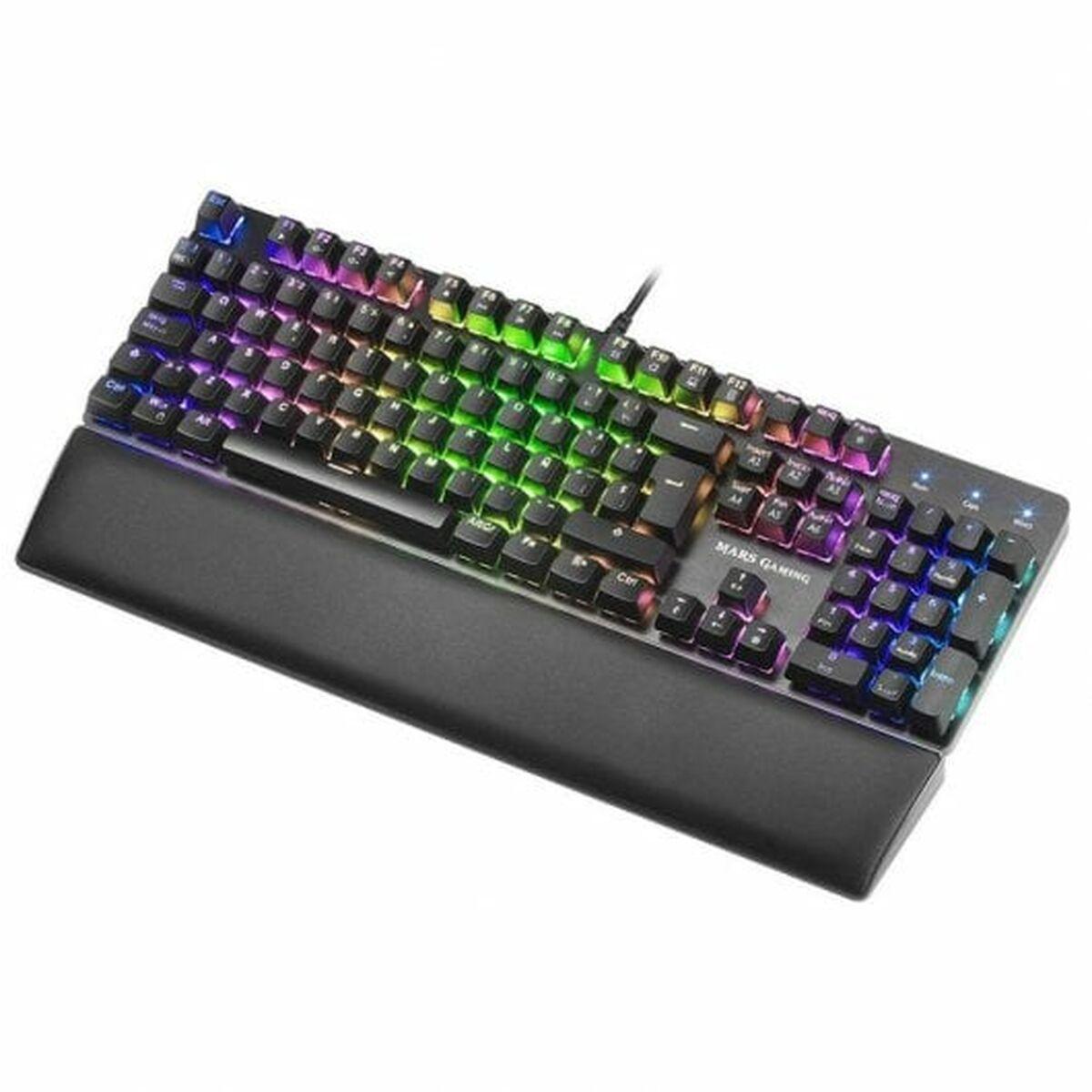 Teclado Gaming Tacens MK5BES Azul Negro Qwerty Español