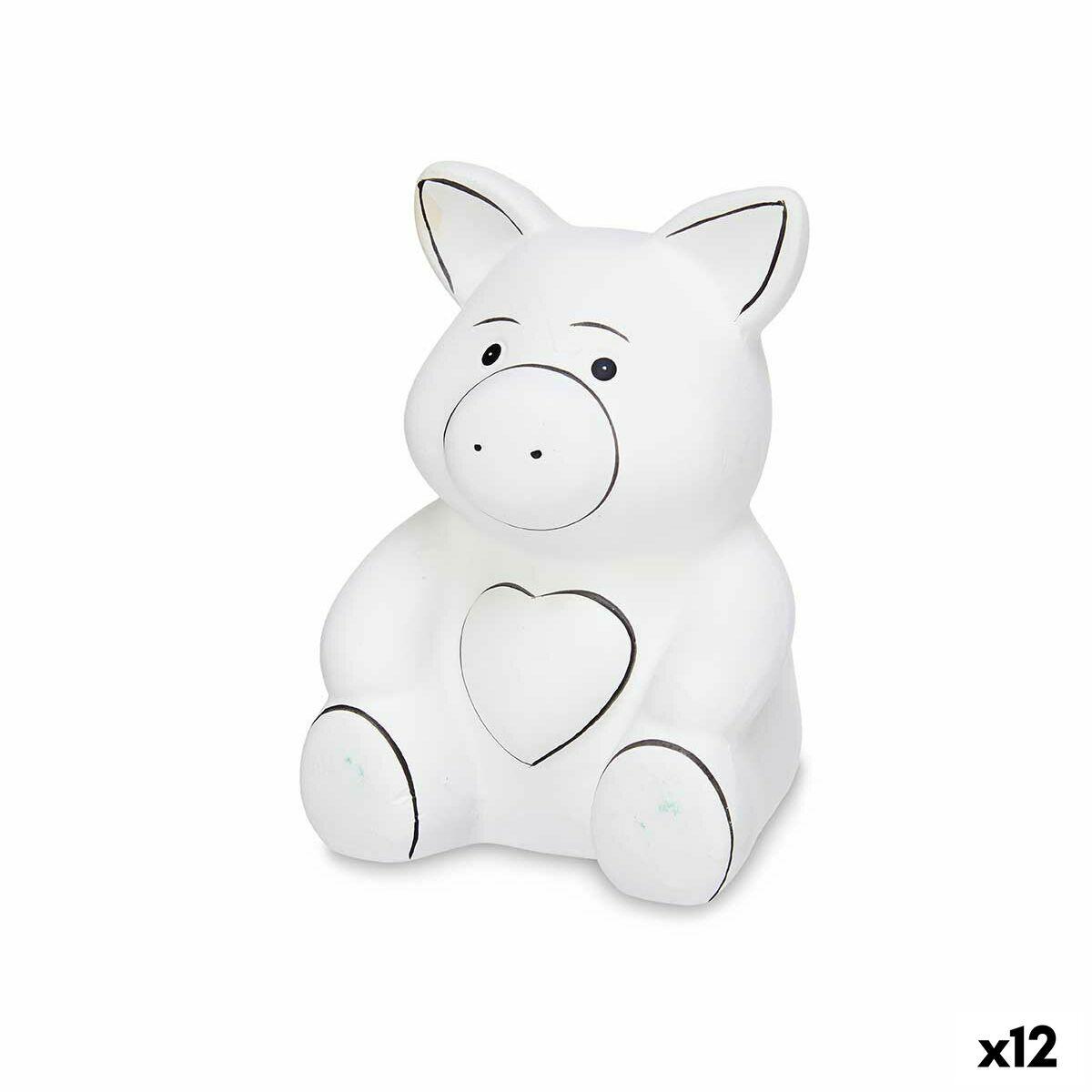 Hucha para Pintar Pincello 19282 Cerámica Cerdo 9 x 11,8 x 8,5 cm (12 Unidades)