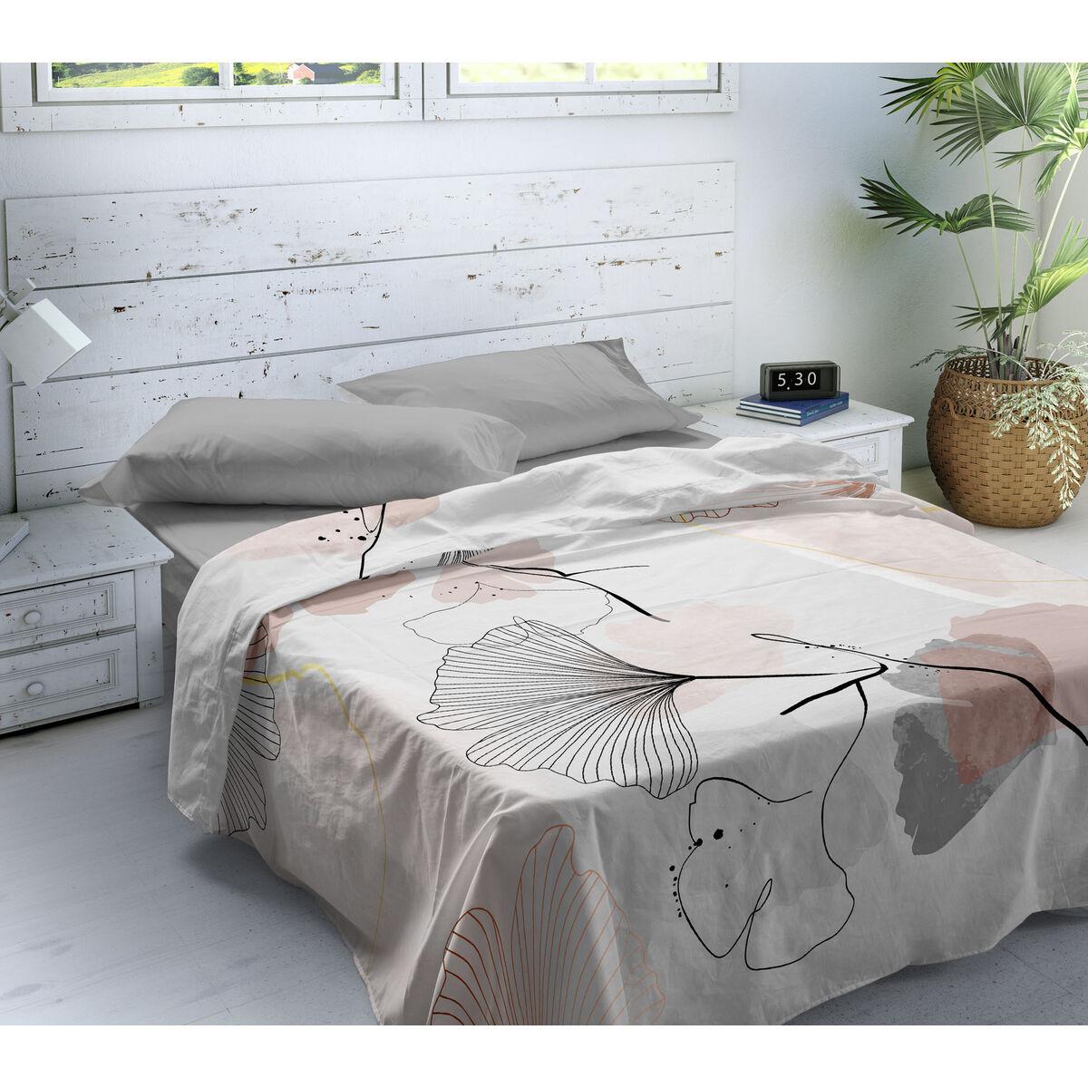 Juego de Sábanas Naturals GINGKA Cama de 150 4 Piezas