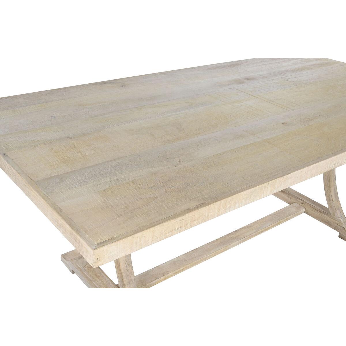 Mesa de Comedor Home ESPRIT Blanco Natural Madera de mango 200 x 100 x 76 cm