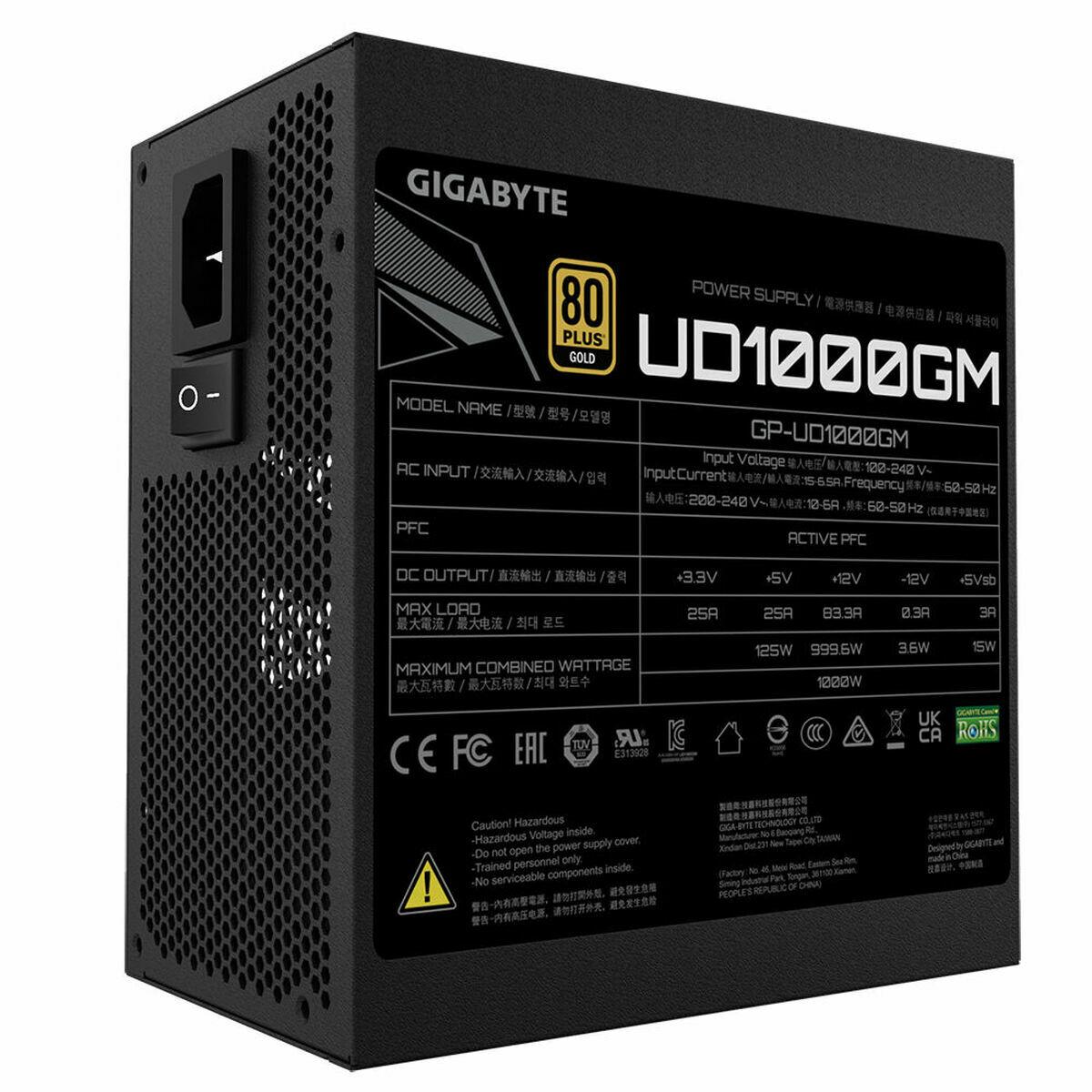 Fuente de Alimentación Gigabyte UD1000GM ATX 1000 W 80 Plus Gold 1000W