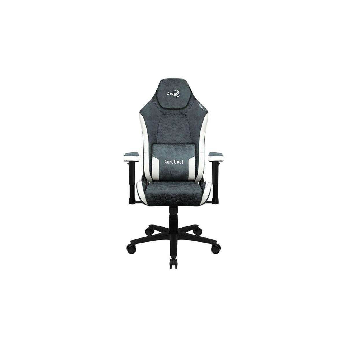Silla Gaming Aerocool Crown AeroSuede Azul Negro Acero
