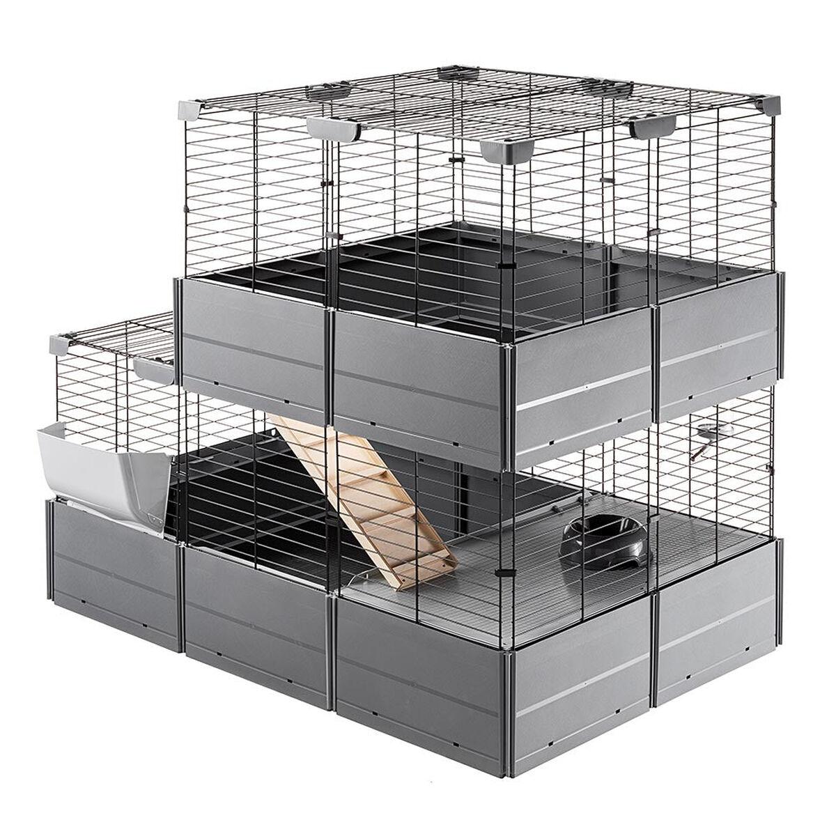 Jaula Ferplast Multipla Double 107,5 x 72 x 96,5 cm Metal Plástico