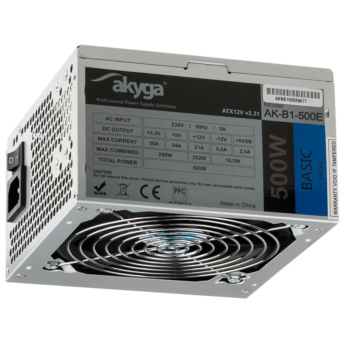 Fuente de Alimentación Akyga AK-B1-500E 500 W RoHS CE REACH ATX