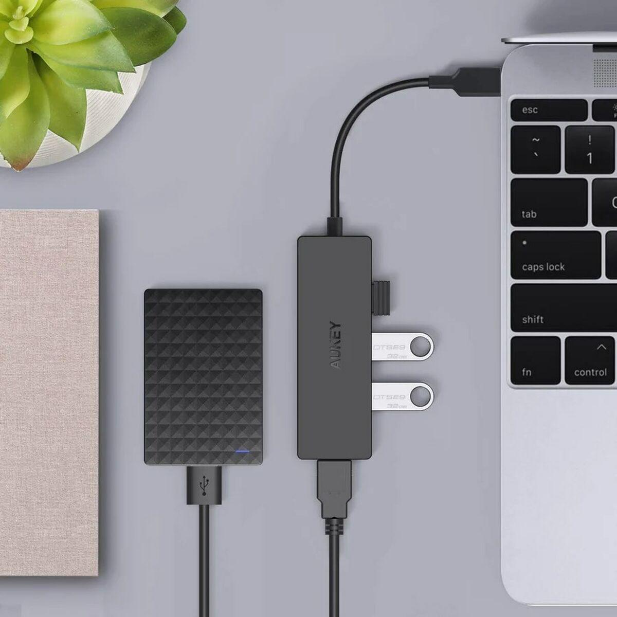 Hub USB Aukey CBC64 Negro