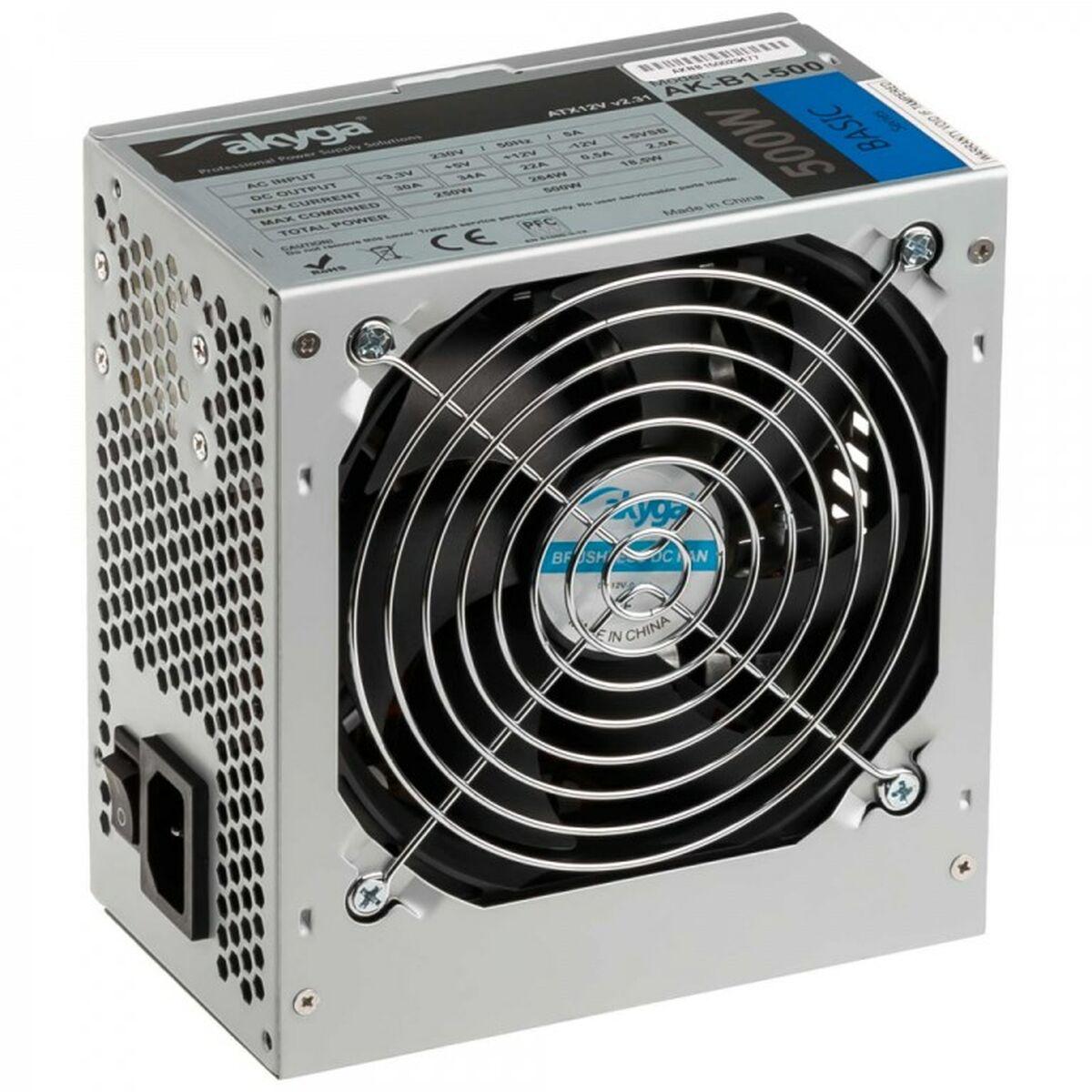 Fuente de Alimentación Akyga AK-B1-500 500 W RoHS CE Cableada ATX