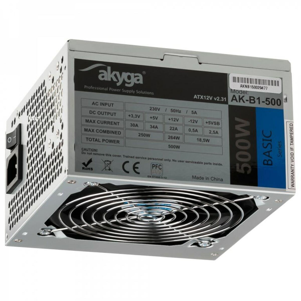 Fuente de Alimentación Akyga AK-B1-500 500 W RoHS CE Cableada ATX