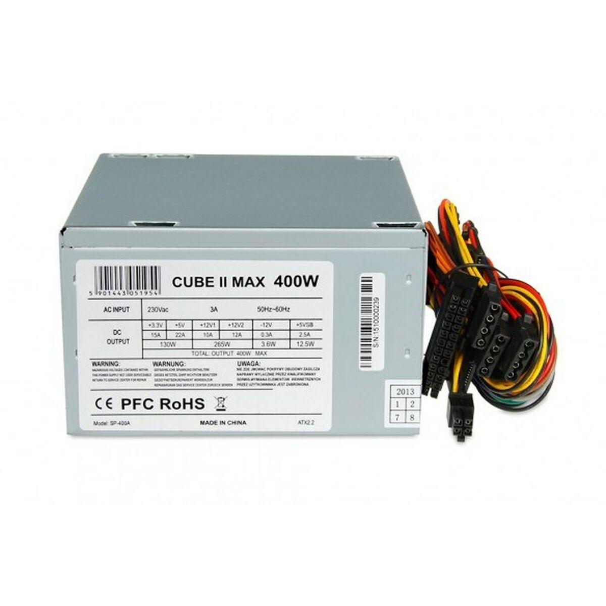 Fuente de Alimentación Ibox CUBE II 130 W 400 W RoHS CE Ventilación lateral ATX
