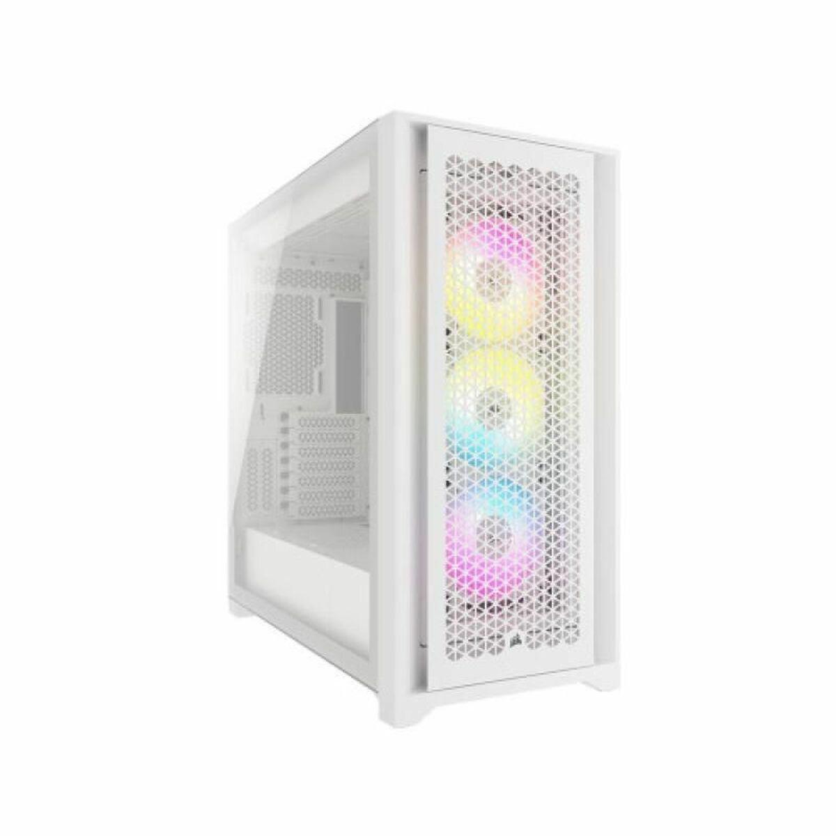 Caja Semitorre ATX Corsair 5000D RGB Blanco Multicolor
