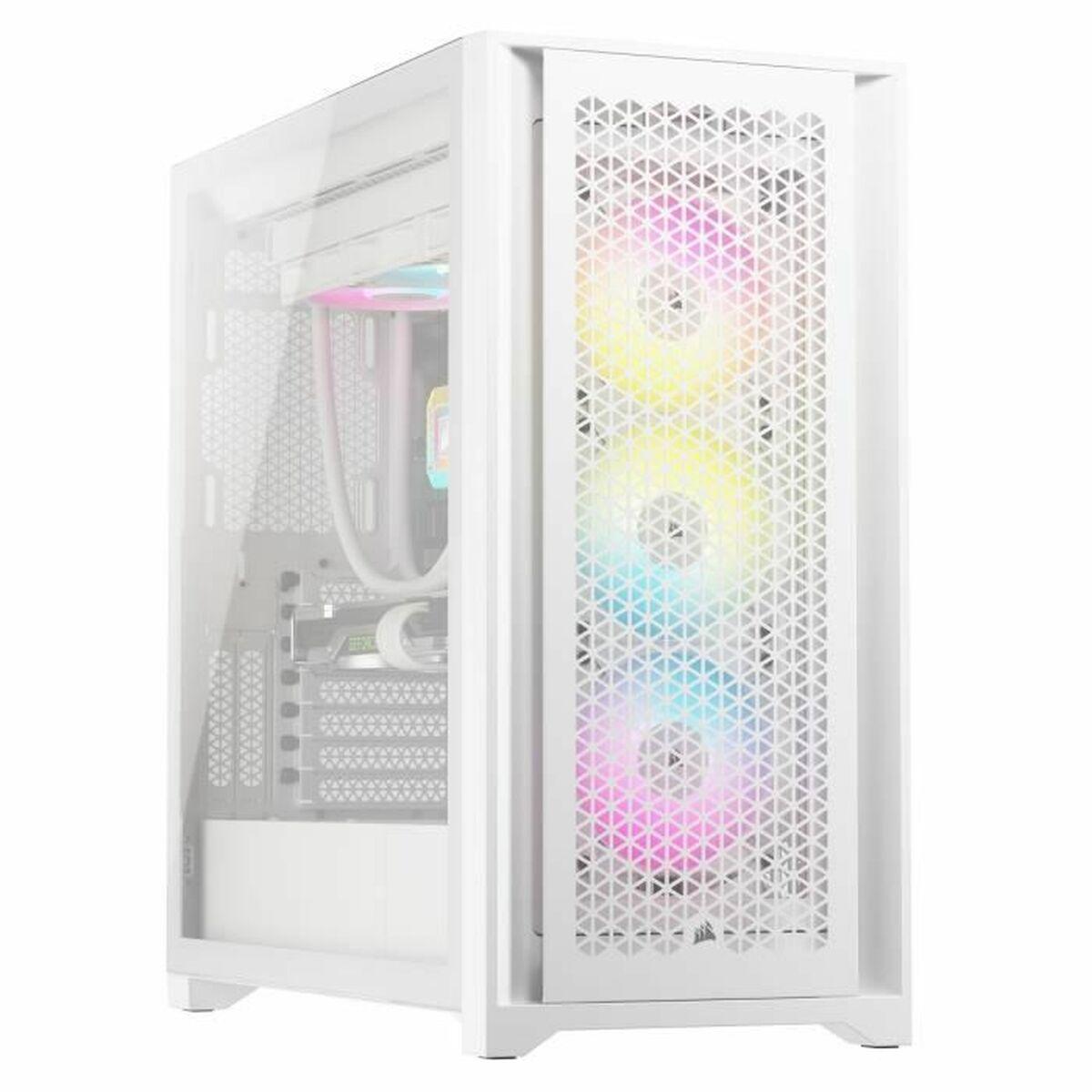 Caja Semitorre ATX Corsair 5000D RGB Blanco Multicolor
