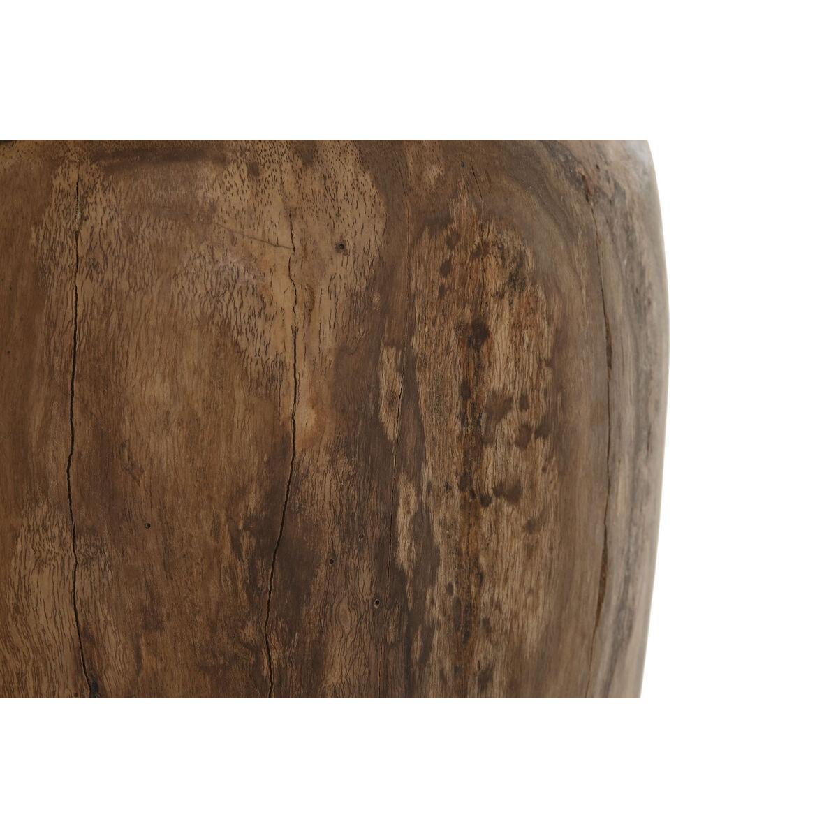 Jarrón Home ESPRIT Natural Marrón oscuro Teca 25 x 25 x 40 cm