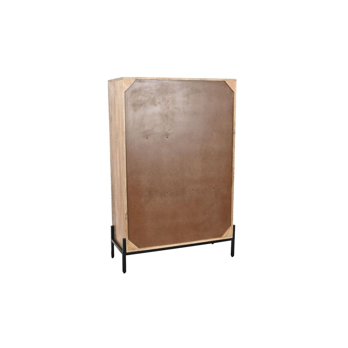 Armario Home ESPRIT Negro Dorado Natural Madera 85 x 38 x 134 cm