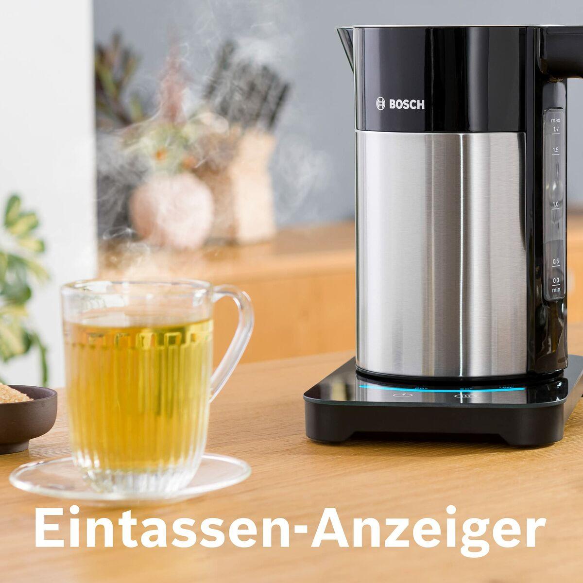 Hervidor BOSCH TWK7203 Negro Negro/Plateado Acero Acero Inoxidable Plástico 2200 W 1850 W 1,7 L
