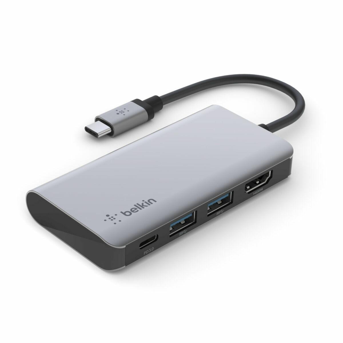 Hub USB 4 Puertos Belkin AVC006btSGY Gris (1 unidad)