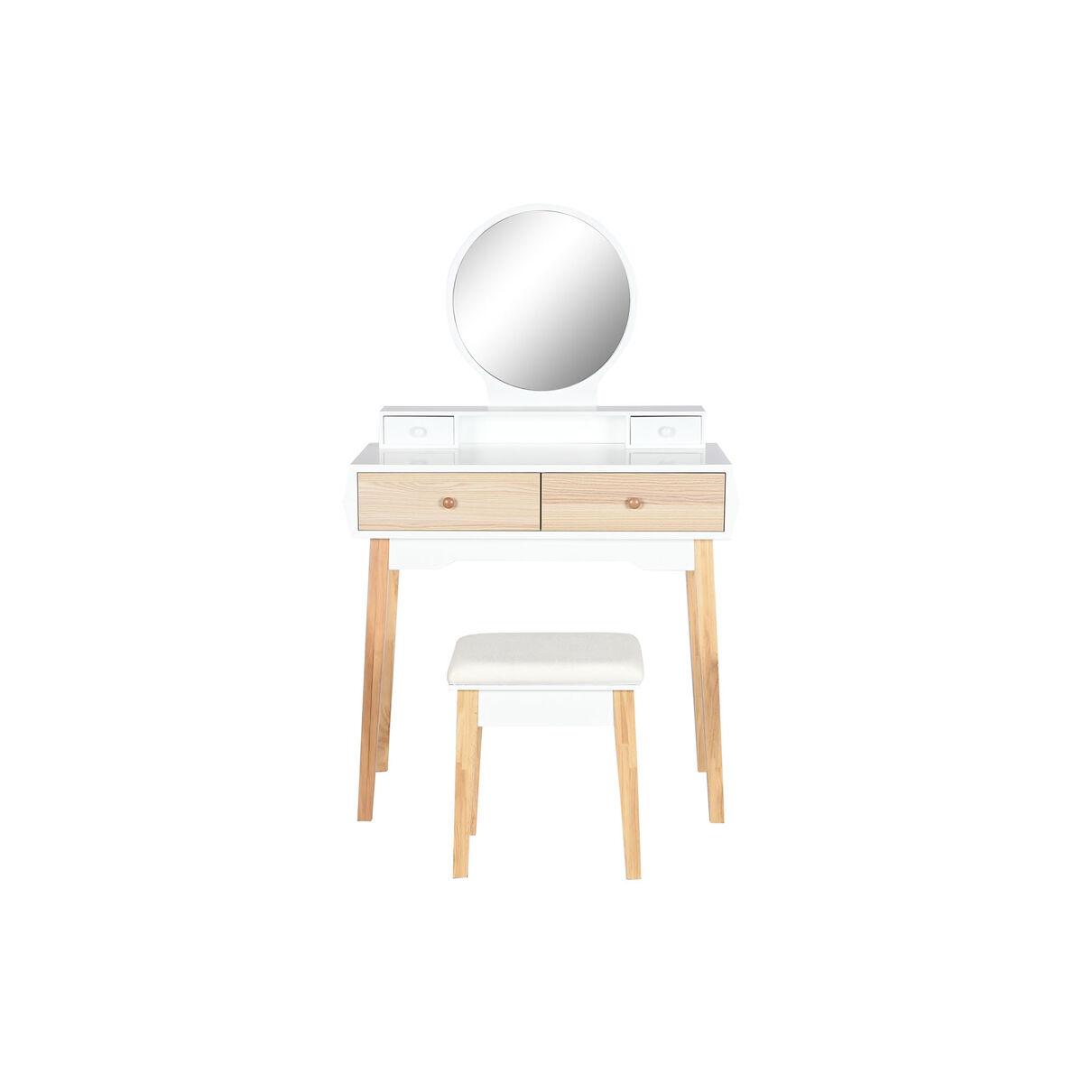 Tocador Home ESPRIT Blanco Natural Madera MDF 80 x 40 x 127 cm