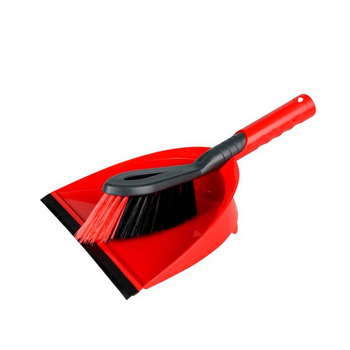 Set de Limpieza Escoba y Recogedor Vileda 141743 Negro Rojo Plástico (1 Pieza) (1 unidad)