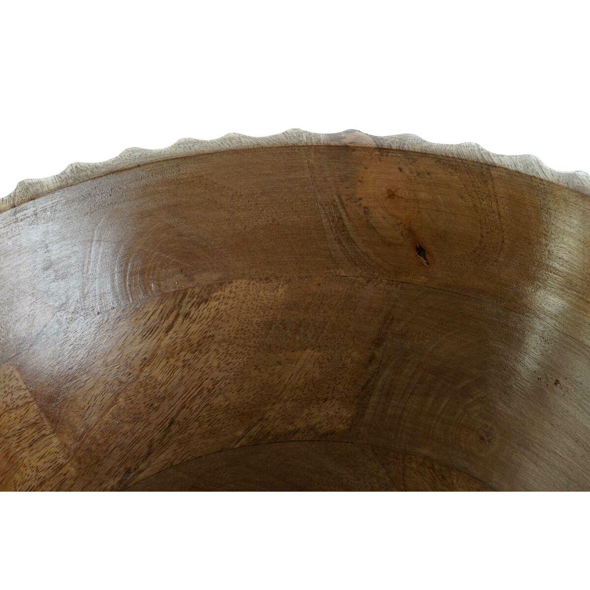 Ensaladera DKD Home Decor Blanco Natural Madera de mango 30 x 30 x 12 cm