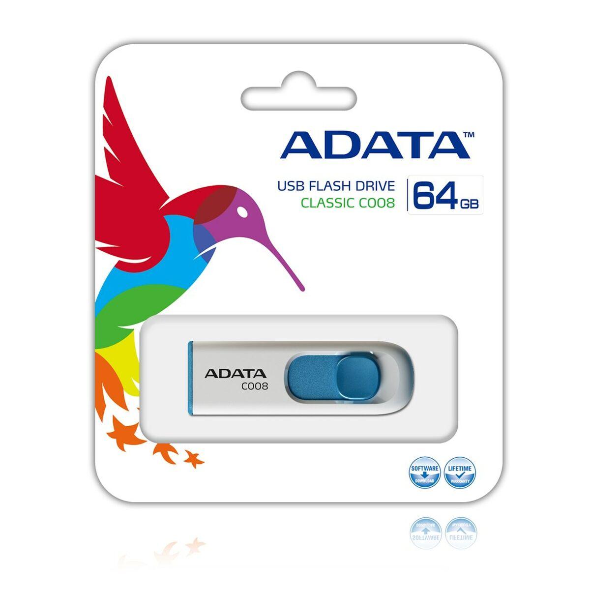 Memoria USB Adata 64GB C008 64 GB Azul 64 GB (1 unidad)