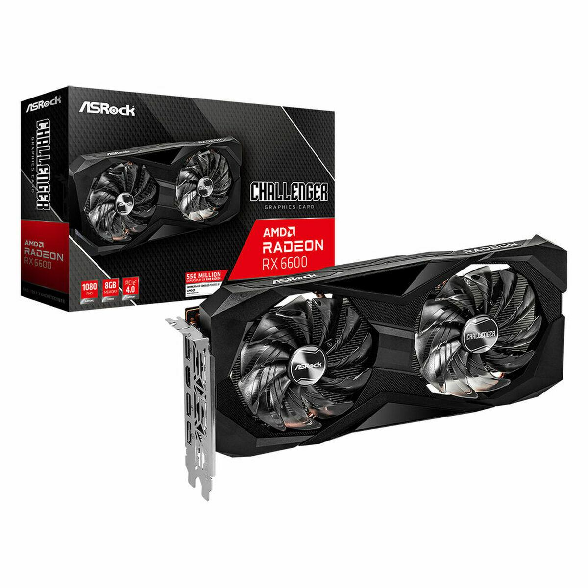 Tarjeta Gráfica ASRock Challenger RX6600 AMD Radeon RX 6600 8 GB GDDR6